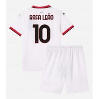 Dětský fotbalový dres AC Milan Rafael Leao #10 2024-25 Venkovní Krátký Rukáv (+ trenýrky)